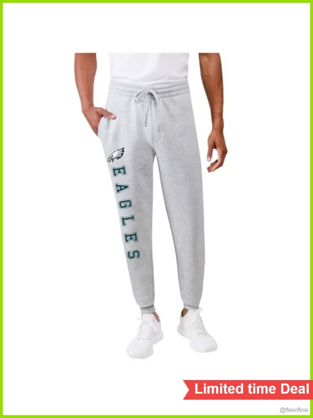 Officially Licensed NFL Jogger Sweatpants Tapered Fit Drawstring Football